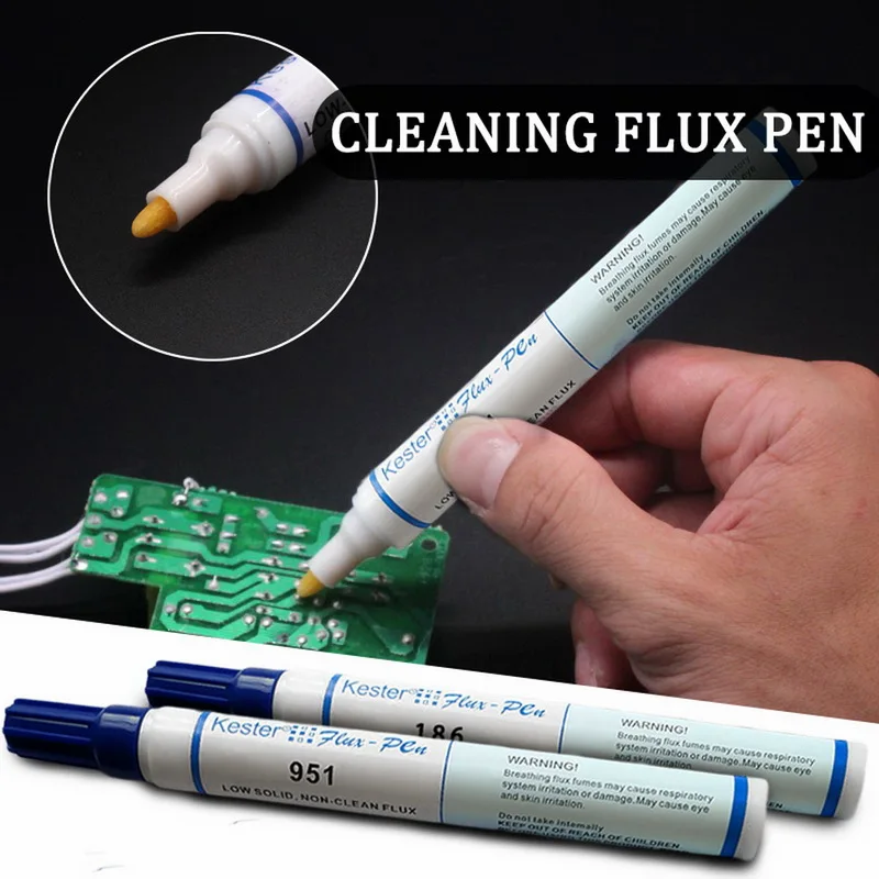 

1pcs 951/186Soldering Flux Pen Low-solids Kester Cleaning-free Welding Pen For Solar Cell & Fpc/pcb 10ml Capacity No-clean Rosin