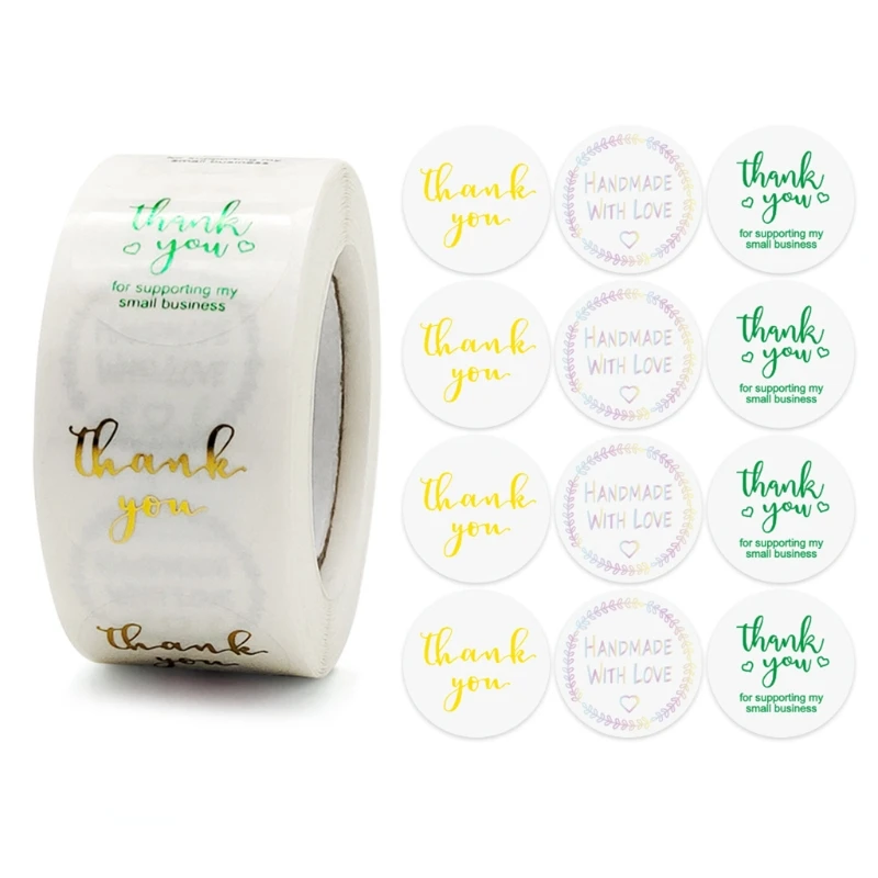 

500 шт./1 рулон, круглые белые наклейки для этикеток