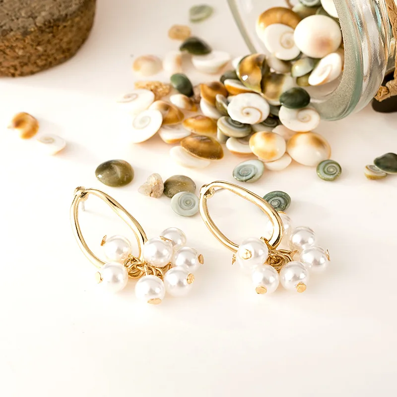 Новая мода темперамент геометрические серьги гвоздики в форме снежного