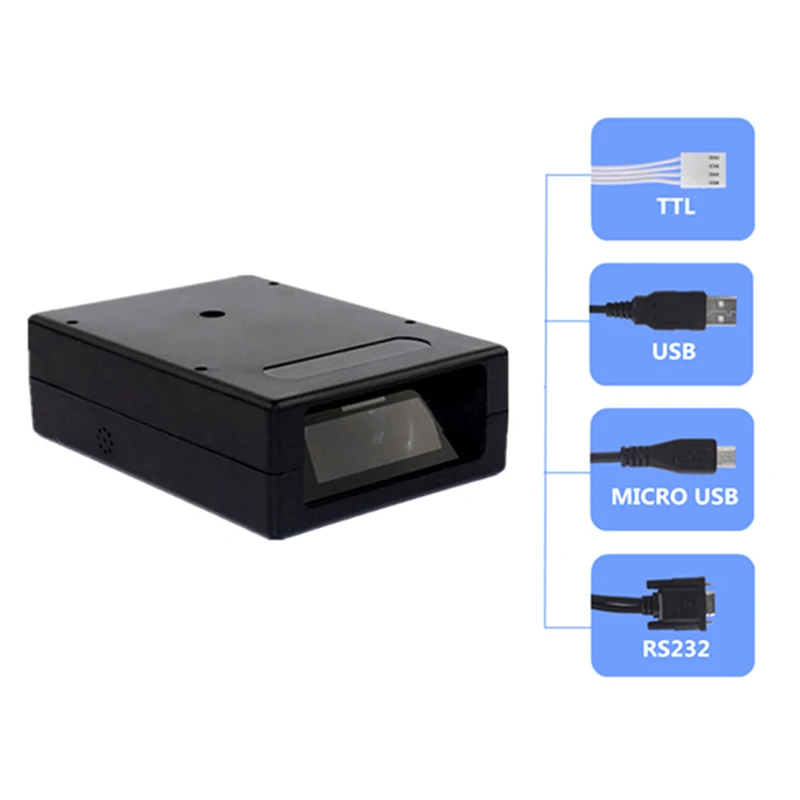 Автоматический сканер штрих-кода USB RS232 Micro TTL 1D 2D QR-экран считыватель кодов с
