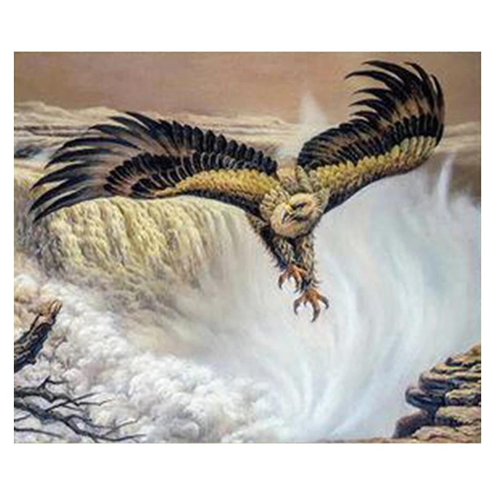 

5D DIY Full Drill Diamond Painting Eagle Wings Cross Stitch Kits Living Room Home Decor