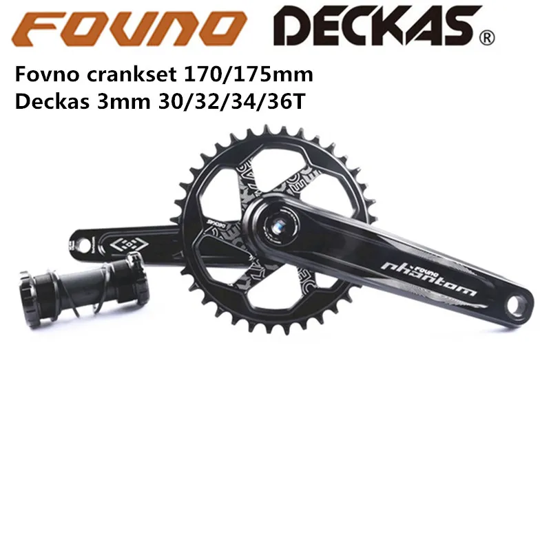 Fovno Кривошип 170/175 мм для горного велосипеда Deckas Корона 3 30/32/34/36T SRAM черный с BSA BB