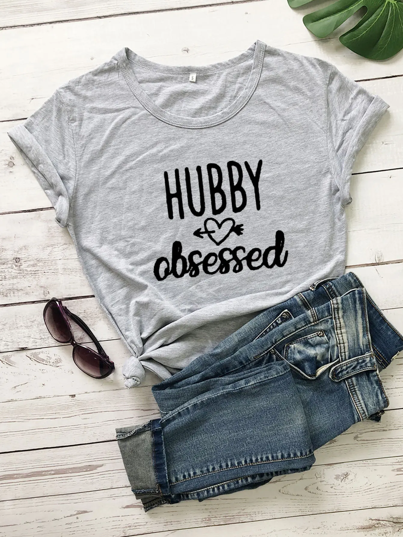 

100% Cotton Women T Shirt Hubby Obsessed Printed Tshirt Ladies Short Sleeve Tee Shirt Women Female Tops Clothes Camisetas Mujer