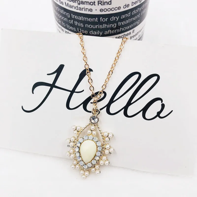 Классическая мода ожерелье с кристаллом в форме цветка нежный клевер подвеска