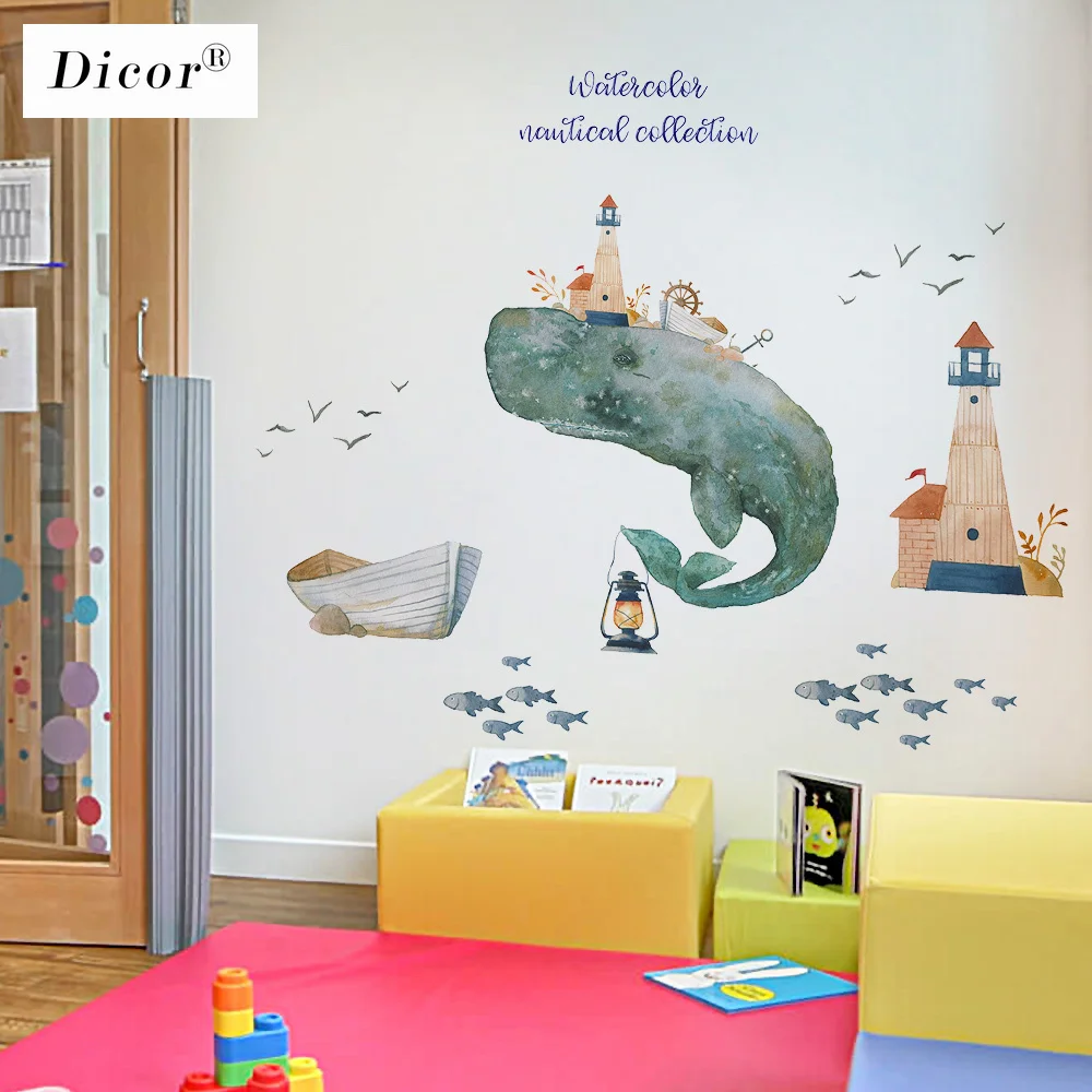 Новинка 2021 сказочный стиль Мультяшные наклейки на стену для детских комнат аниме