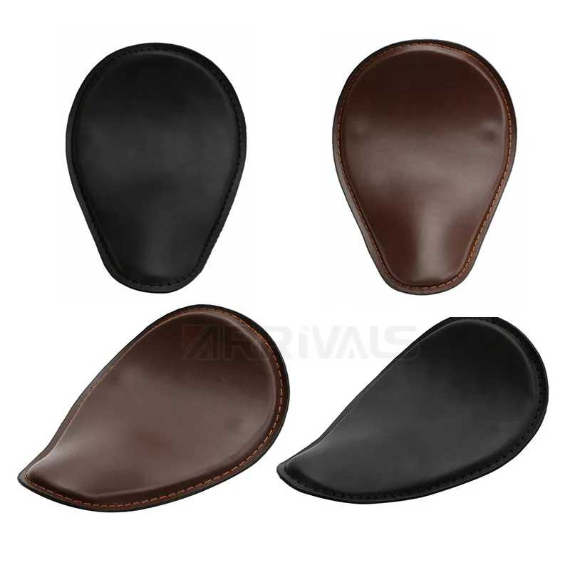 Универсальное мотоциклетное коричневое черное сиденье из искусственной кожи