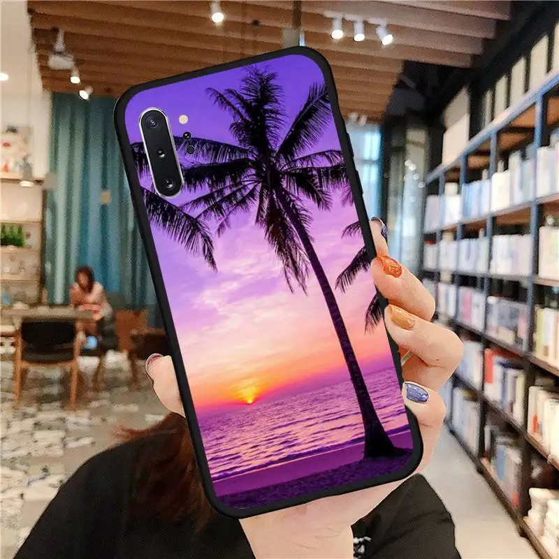 

ocean beach Palm Tree Phone Case for samsung galaxy a51 a52 a71 a50 a12 a72 a21s a70 s21 s20 fe s10 note 20 10 ultra plus coque