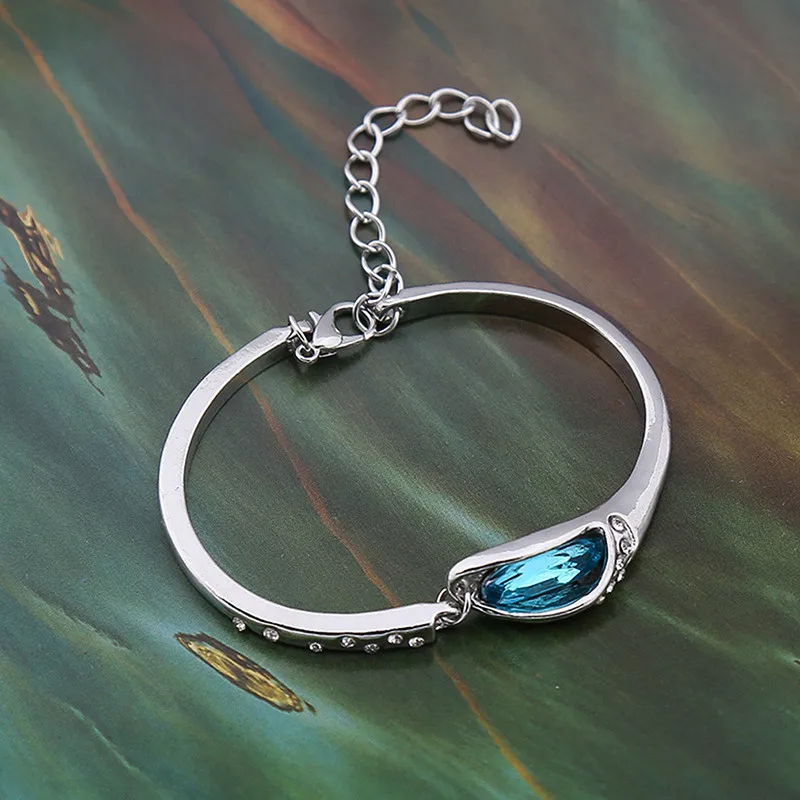 2021 модные ювелирные изделия Новые кристаллы для женщин браслет синий