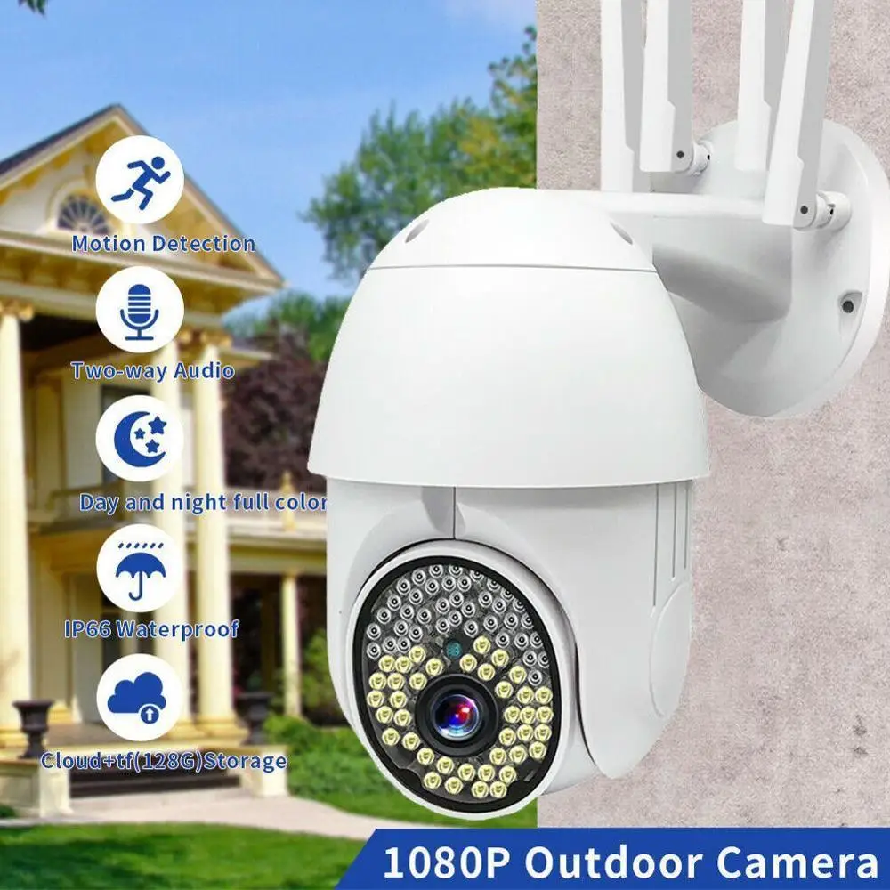 

1080P HD IP Wireless PTZ CCTV Outdoor Camera WiFi Security Security Camera Waterproof Wireless Home CCTV IR W6M1