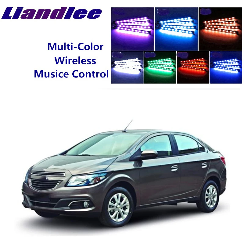 

LiandLee Car Glow Interior Floor Decorative Atmosphere Seats Accent Ambient Neon light For Opel Onix 2012~2015