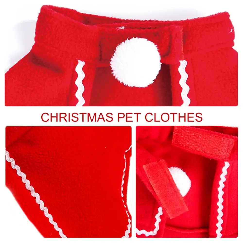 Одежда для кошек собак Рождественский костюм накидка красный плащ домашних