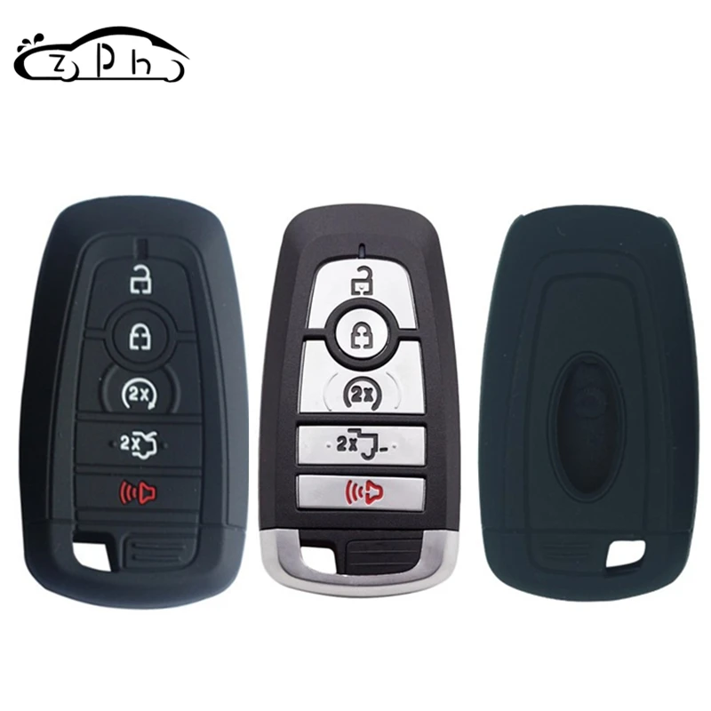 

Silicone Car Key Case Cover for Ford Fusion Mustang Explorer F150 F250 F350 F450 F550 2018 Expedition Edge Taurus Escape Mustang