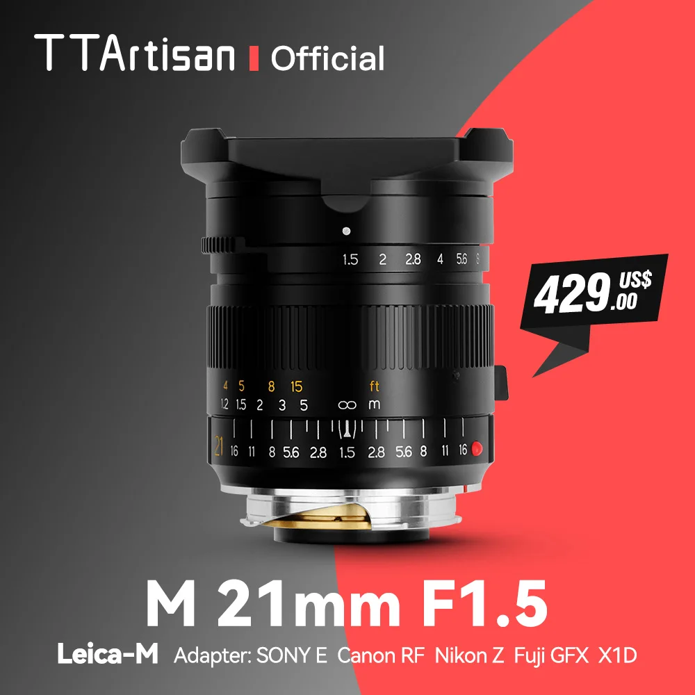 TTArtisan 21 мм F1.5 полный известность объектив для Leica M LM Крепление камеры как M240 M3 M6 M7 M8