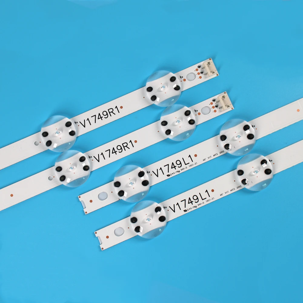New Kit 4 PCS LED strip For LG 49UV340C 49UJ6565 49UJ670V 49 V17 ART3 2862 2863 6916L-2862A 6916L-2863A V1749L1 | Компьютеры и офис