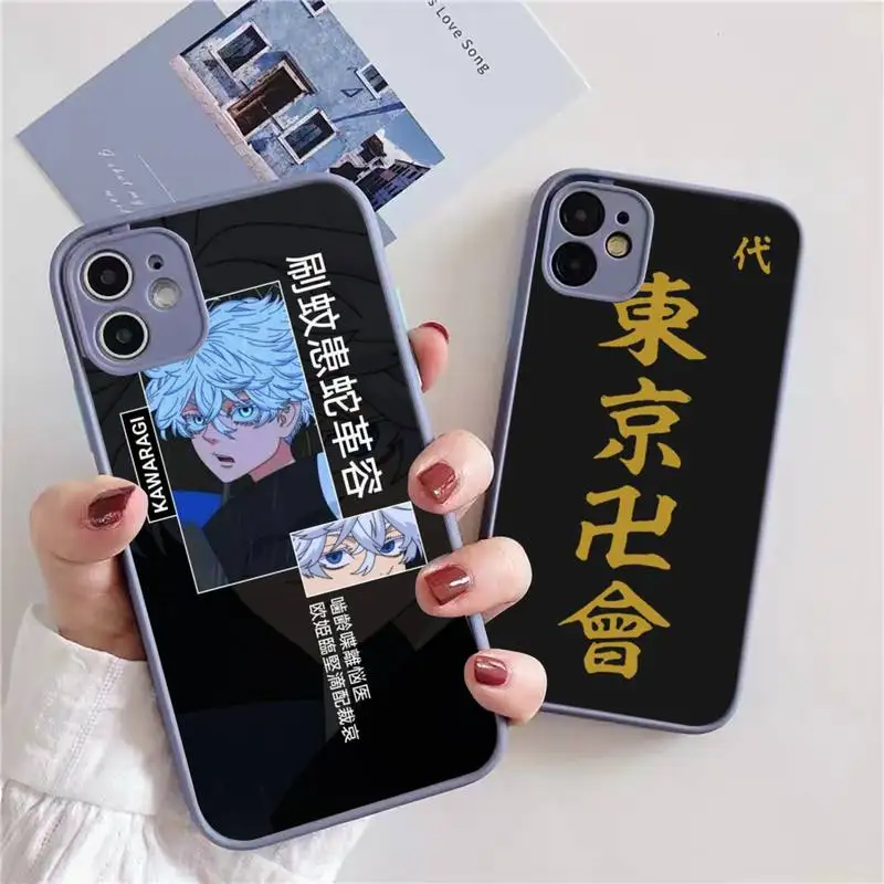 

Чехол для телефона с аниме «Токио мстители» для iphone 13 12 11 xr xs x 7 8 pro max, светло-серый мягкий силиконовый прозрачный чехол из ТПУ