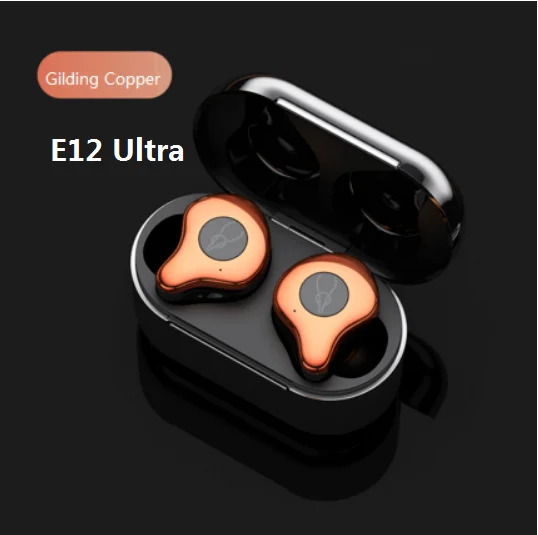 Sabbat E12 Ultra TWS беспроводные Bluetooth наушники спортивные Hi-Fi стерео наушники с шумоподавлением гарнитура с беспроводным зарядным устройством PK E12 - Цвет: Gilding Copper