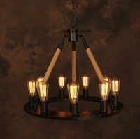 vintage pendant chandelier retro industrial edison bulb lamp loft iron lighting fixture for coffee bar restaurant kitchen