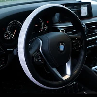 universal sparkle luxury bling rhinestone diamond car steering wheel covers headrest useful auto interior decor accessories