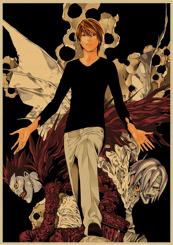 Известный неизвестный комиксов Death Note постер из крафт бумаги настенный стикер