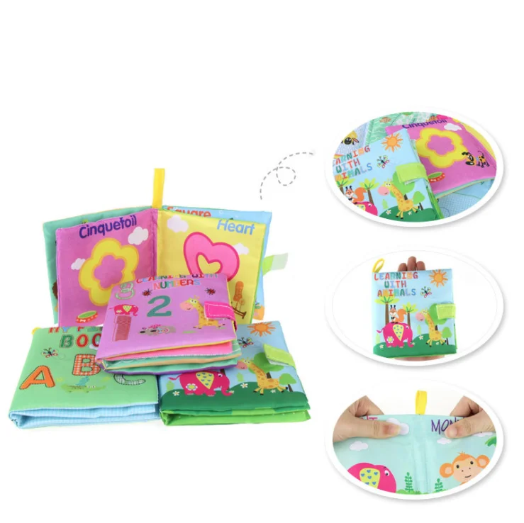 1 шт. детские игрушки книжки из мягкой ткани звук шелеста развивающие погремушка