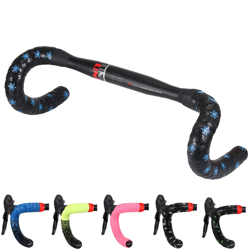 

1 pair PU+EVA racing Grip bicycle Accessories MOTSUV Bicycle Handlebar tape Road bike Camouflage handle belt warp with bar plugs