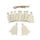 10 шт., деревянные подвесные украшения для новогодней ёлки