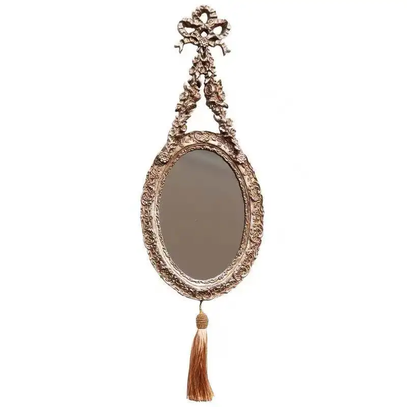 

Retro Makeup Mirror Girls Bedroom Background Wall Hanging Tassel Light Luxury Household Decorative Pendant