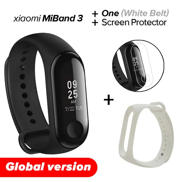 Global White N Film Xiao mi Band 3 mi band 3 фитнес-трекер пульсометр 0,78 ''OLED дисплей Bluetooth 4,2 для Android IOS - Цвет: Global White N Film