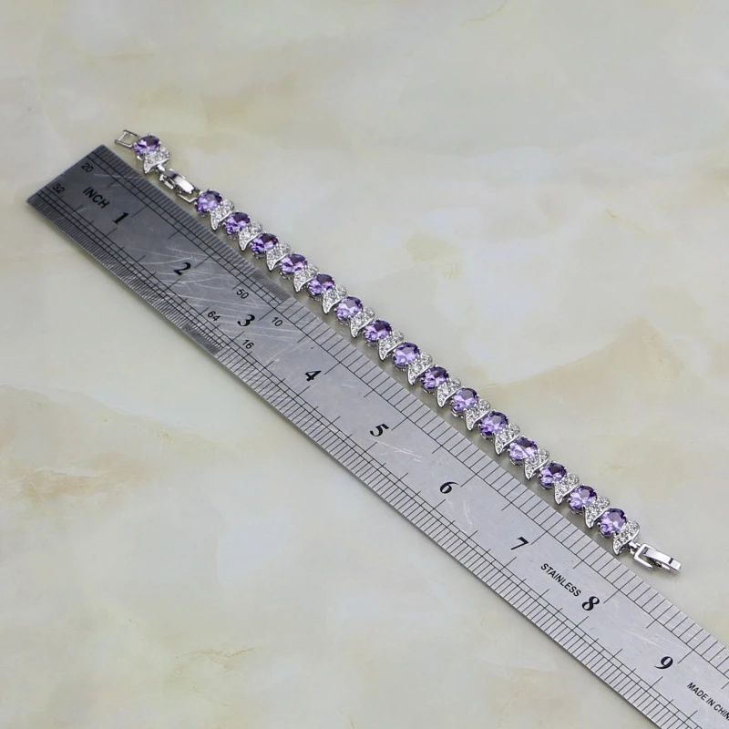 Женский браслет из серебра 925 пробы с белым фианитом|bracelets for|charm braceletcharm bracelets for women