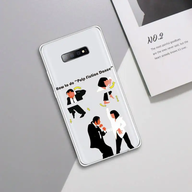 

Pulp Fiction Movie Cartoon Phone Case Transparent For Samsung Galaxy A 71 21s S note 8 9 10 plus 20 ultra