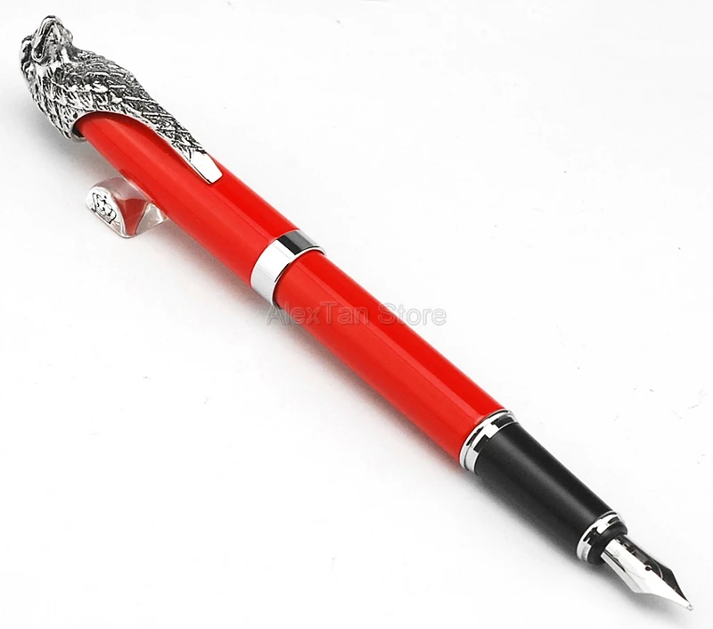 Fuliwen металлическая перьевая ручка с совой зажим головой орла средний наконечник 0