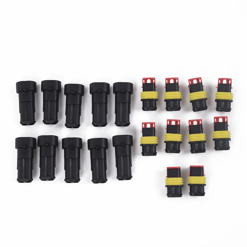 

10 Pcs/Set 2 Pins Car Sealed Waterproof Electrical Connector Plug Durable New