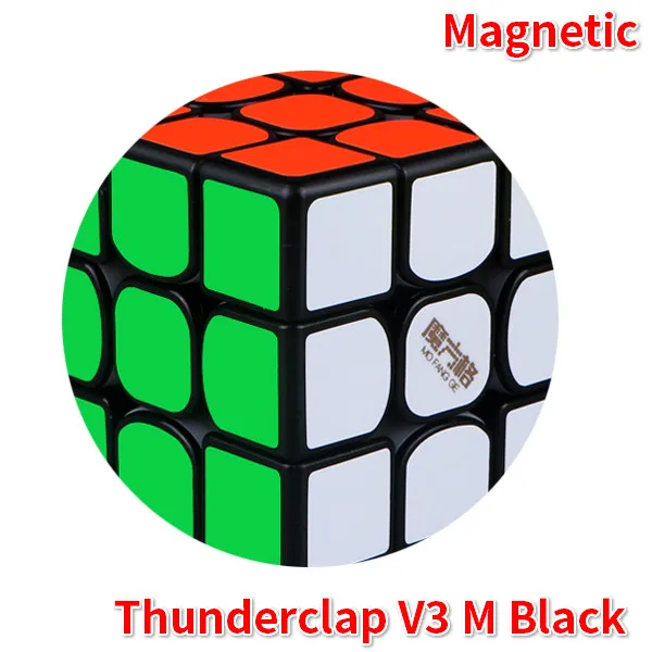 Magnetic Black Новейший QiYi MoFangGe Thunderclap V3 3x3x3 Magico кубики обычные или Магнитные Головоломки куб профессиональный 3х3 скорость Magico Cubo - Цвет: Magnetic Black