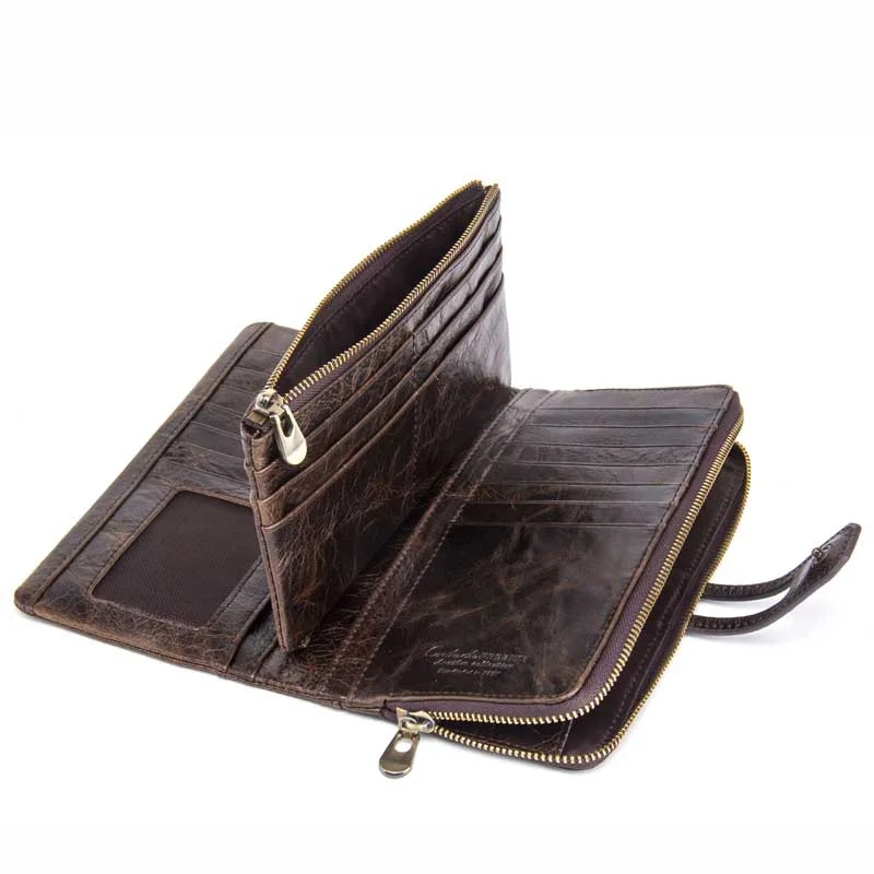 Брендовый мужской кошелек из натуральной кожи клатч для сотового телефона