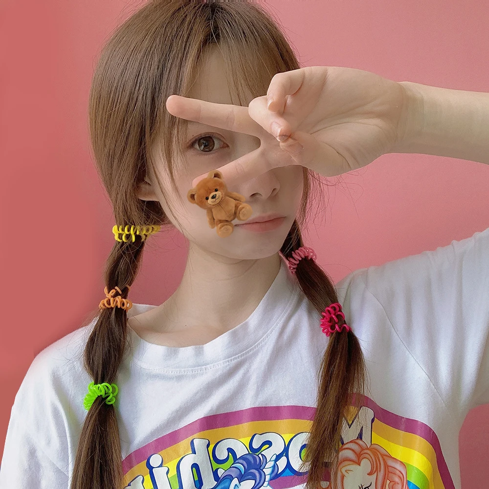 

50 Pcs Elastic Hair Bands for Girls Cute Hair Ties Rubber Hair Band Fashion Women Hair Accessories Ponytail Holder 2021