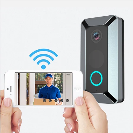 Kivbwy V6 wifi дверной звонок умный беспроводной 720P видеокамера Облачное хранилище cam