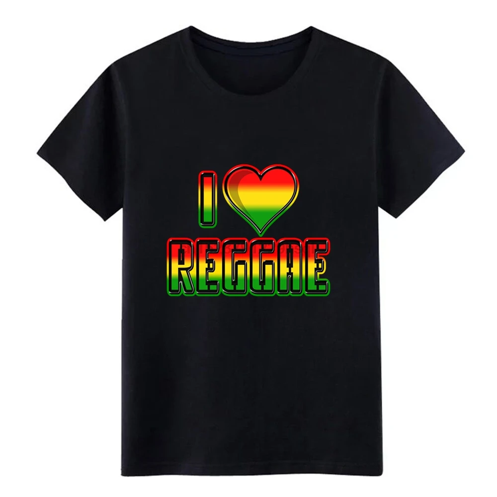 Футболка i love reggae Мужская Дизайнерская хлопковая с круглым вырезом оригинальная