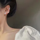 Серьги для женщин пирсинг хряща уха Корея Бабочка 2021 ювелирные изделия оптовая продажа Клипсы Серьги в готическом стиле дешевые естественные dec
