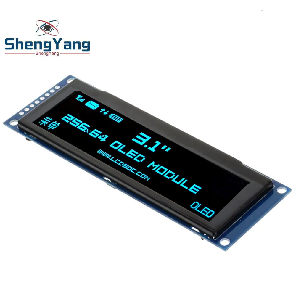ShengYang настоящий oled-дисплей 3,1" 256*64 25664 точек Графический ЖК-модуль дисплей экран LCM SSD1322 контроллер Поддержка SPI
