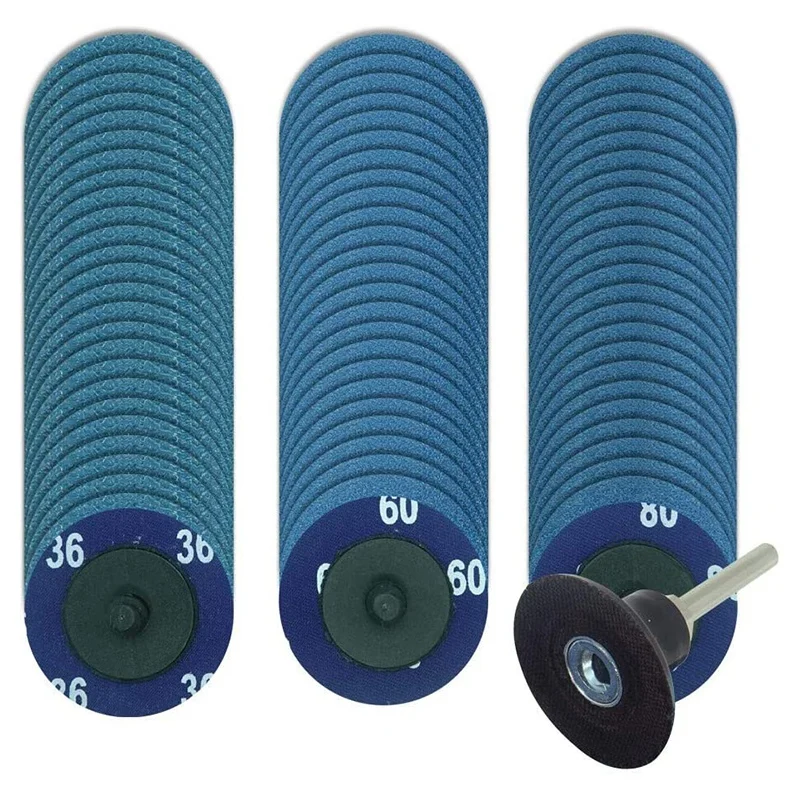 

75PCS Quick Change Discs Zirconia Sanding Discs with 1/4 Inch Holder,2 Inch Grinder Roloc Sanding Discs for Grind Polish