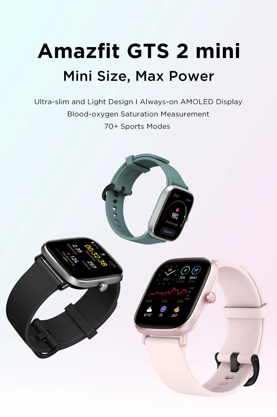 Versão global amazfit gts 2 mini gps