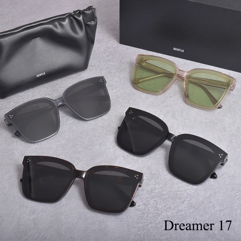 

Korea GM New Fashion Suitable for big face Sunglasses Gentle Dreamer 17 Square Acetate Polarized UV400 MONSTER Sunglasses