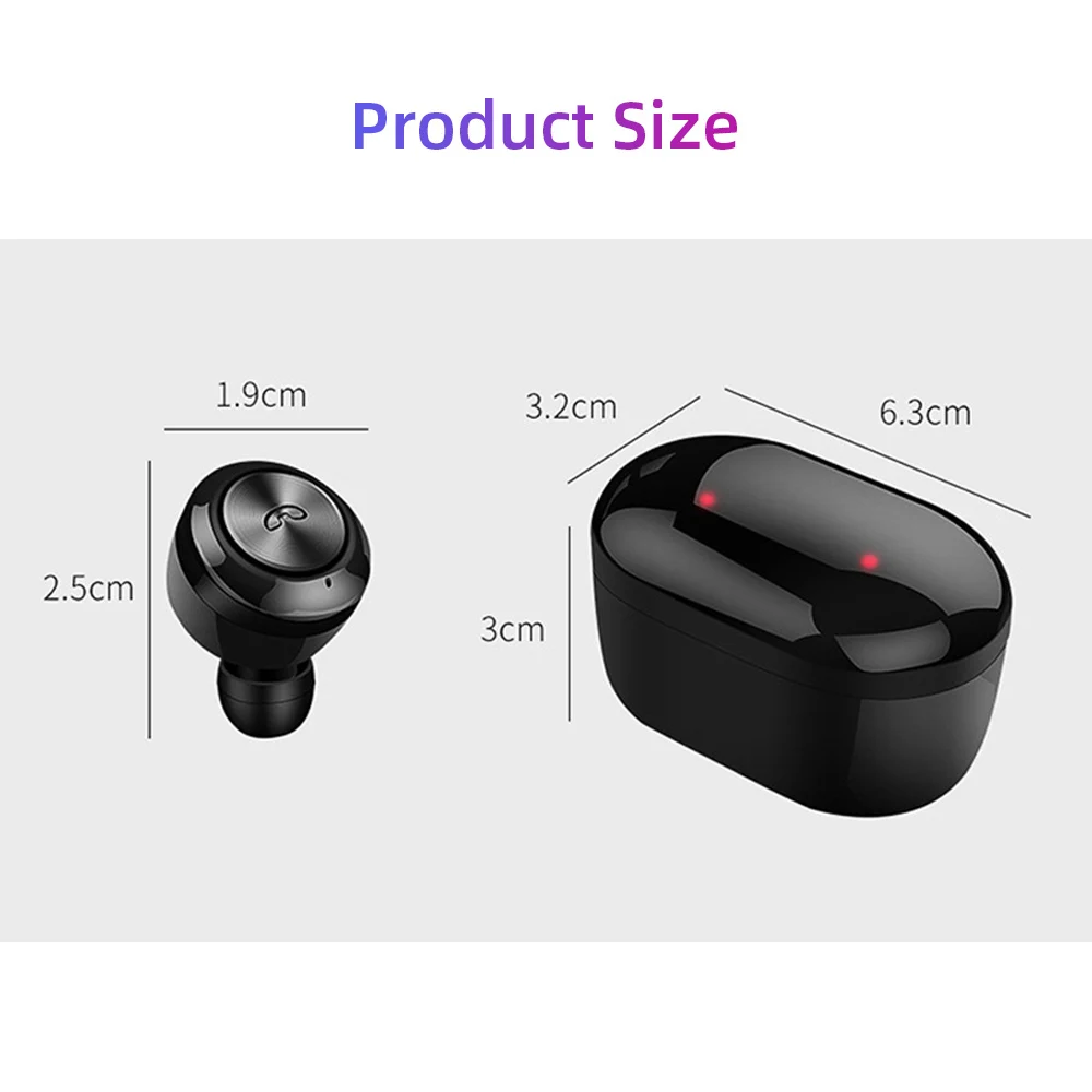 TWS-наушники с поддержкой Bluetooth 5 0 беспроводная мини-гарнитура маленькая