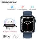 Смарт-часы Cobrafly Iwo HW57 Pro, оригинальные мужские умные часы серии 7 с беспроводным зарядным устройством, ЭКГ, BT звонки, IP68, NFC PK IWO W27 Pro HW22Plus