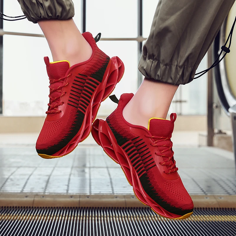 Большой Размеры мужские кроссовки для бега на открытом воздухе модная дышащая