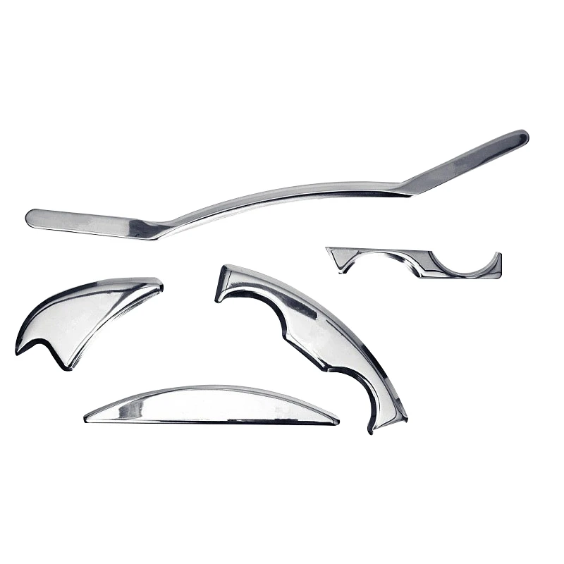 

5Pcs/Set Stainless Steel Tissue Therapy Muscle Massage IASTM Tools Whole Body Relaxation Deep Tissue Recovery Promote Blood Circ