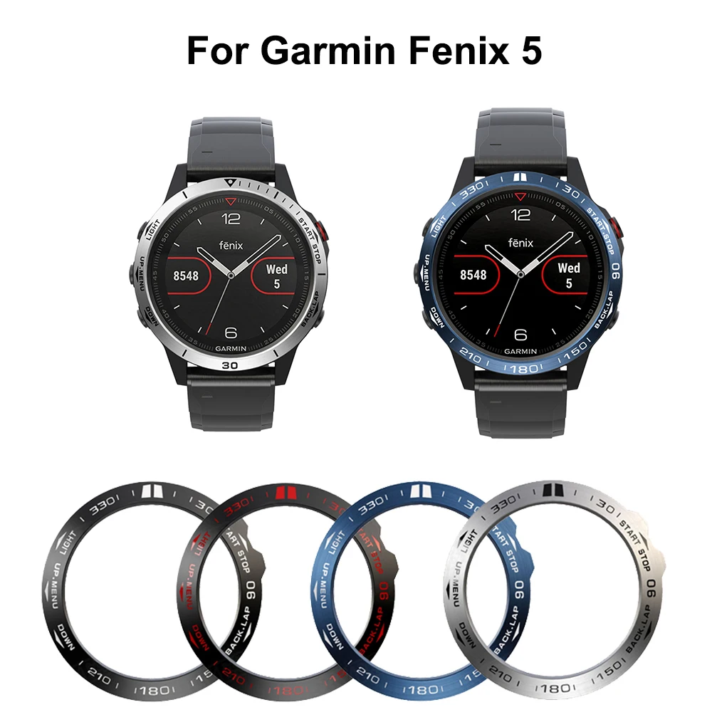 

Anti Scratch Cases for Garmin Fenix 5 Smart Watch Ring Bezel Styling Frame Fenix 5 Case Cover protector metal Ring Protection