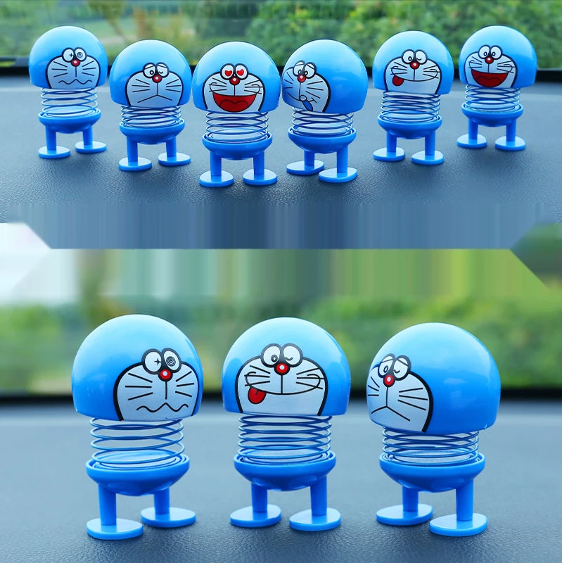 

Doraemon cartoon cute car interior decoration ornaments car emoji package spring shaking head doll
