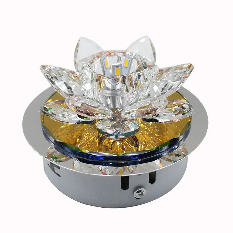 Современные светодиодные потолочные лампы для домашнего освещения Хрустальная