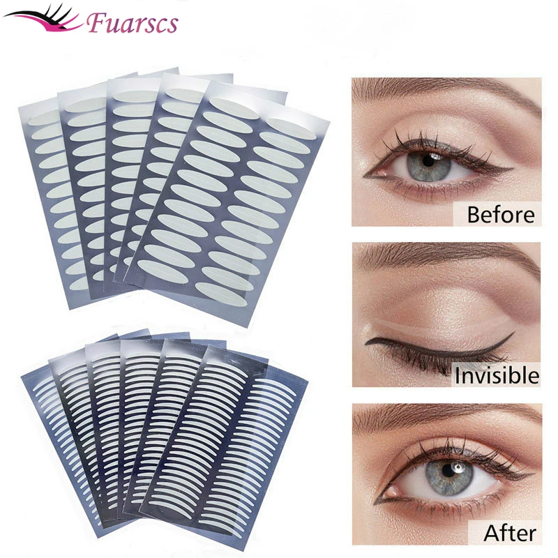 

ASHOWNER Invisible Double Eyelid Tape Self-Adhesive Double Eyelid Stickers Slim Wide Clear and Waterproof Fiber Slim Wide